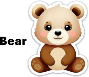 bus decal magnet bear