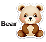 bus decal magnet bear