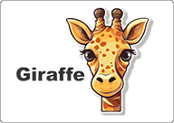 bus decal magnet giraffe