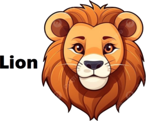 bus decal magnet lion