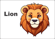 bus decal magnet lion