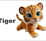 bus decal magnet tiger